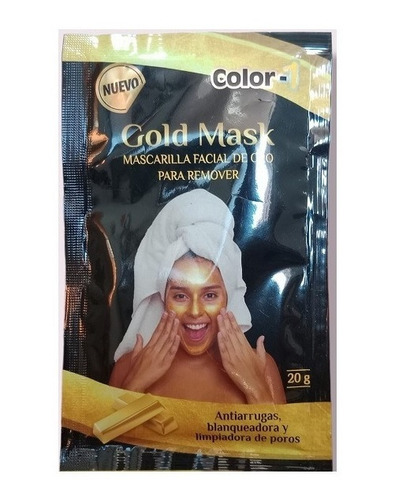 Mascarilla Facial Oro Antiarrugas Blanqueadora Gold Mask*20g