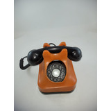 Telefone  Antigo Com Capa Laranja Em Plástico Anos 60
