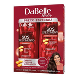 Shampoo E Condicionador Dabelle Hair Sos Crescimento Em Frasco De 450ml De 450g Pacotes