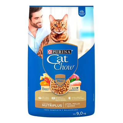 Alimento Para Gato Atún, Pollo Y Queso, Cat Chow 9 Kg | Envío gratis