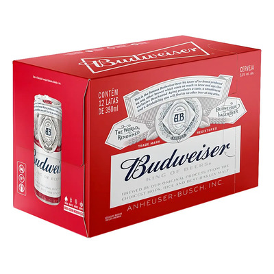 Cerveja Budweiser Lager americanaclara lata 350ml 12 u | MercadoLivre