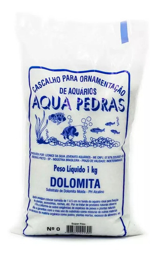 Substrato Cascalho De Dolomita 1mm Areia N-0 1kg