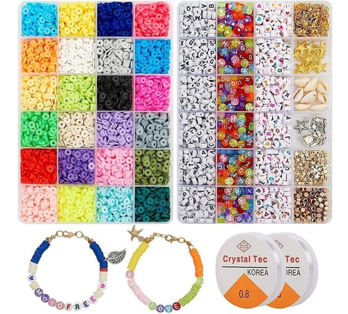 Kit De Cuentas P/hacer Pulseras, Collares Y Bisutería 6000 U