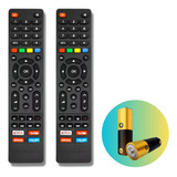 Kit 2 Controle Para Tv Philco Smart Tecla Youtube Netflix