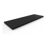 Prateleira Mesa Tampo  200x25 Mdf 30mm Preto Com Suportes