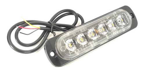 Luz Estroboscópica Para Moto 6 Leds Luz Blanc 18w Stockrider