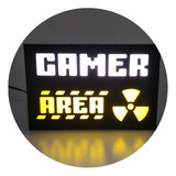 Mini Luminoso Gamer Led Neon Luminária Mesa C/ Fonte Bivolt