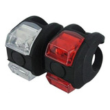 Par De Sinalizadores P/ Bike Pisca Led Diant/tras Absolute Cor Preto