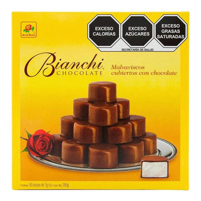 Malvavisco Cubierto De Chocolate Bianchi 50pzs Redondo | MercadoLibre