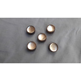 Botao Knobs Radio Antigo 5 Peças Cor Marrom Detalhe Prateado