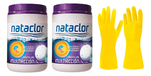 Guantes Latex Interior Afelpado + Pastillas De Cloro X2 Mm