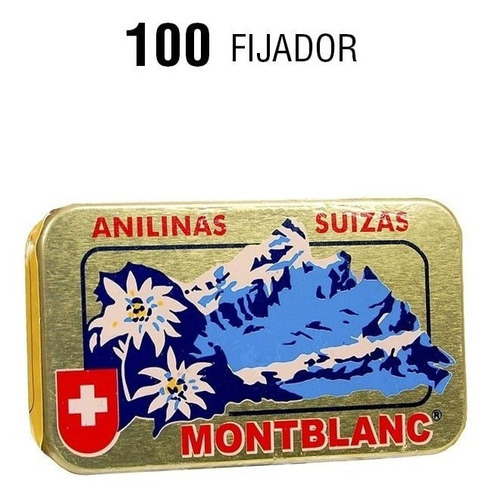 Pack 3 Anilinas Montblanc® Cajita Dorada Color 100. Fijador Pack 3