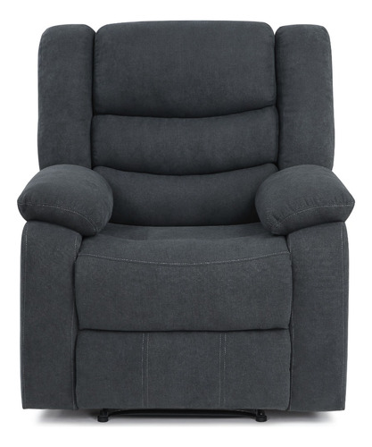 Sillon Moderno Reclinable Reposet Electrico Cosmo Color Gris Oscuro Diseño De La Tela Microfibra