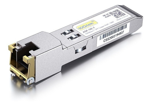 Modulo Ethernet Rj45 1gb Sfp Para Utp Cobre Mikrotik Tplink