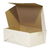 75 Cajas De 24x16x9 Para Comida Armable Alas Papas Boneles Color Blanco