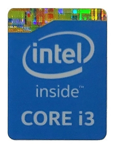 Adesivo Original Intel Core I3 4º E 5° Geração Fundo Azul