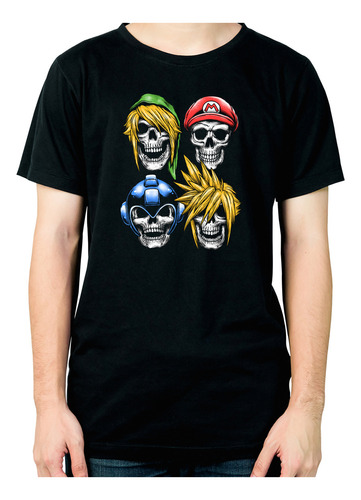 Remera Calaveras Zelda Mario Megaman Cloud  570 Dtg Minos