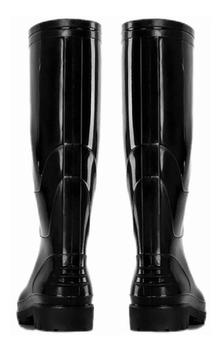 Bota Pvc Hule Negra Industria Botas De Lluvia