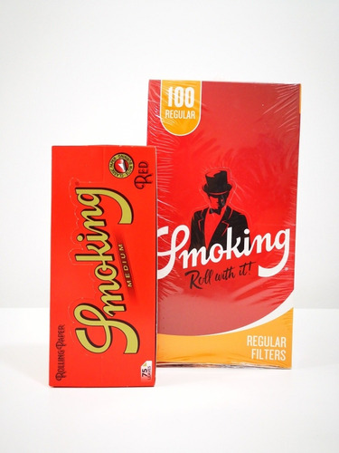 Caja De Filtros Regulares Caja De Papeles Smoking Rojos Kit