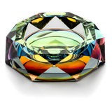 Ceniceros De Mesa Redondo 15 Cm Cristal Modernista Elegante