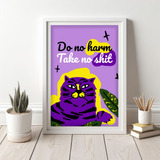 Cuadro Decorativo Ilustrado Pared Con Frase