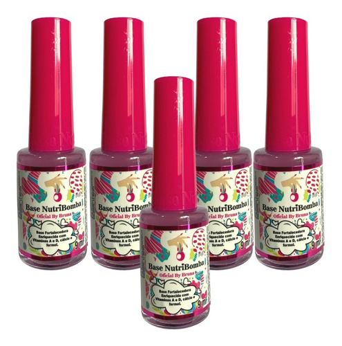 6 Esmalte Base  Nutri Bomba Fortalecedora De Unhas 