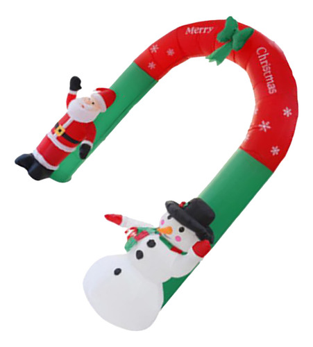 Arco Inflable De Navidad Con Muñeco De Nieve Papá Noel