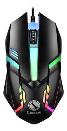 Mouse Raton Gamer Limeide S1 Luminoso Con Cable Usb