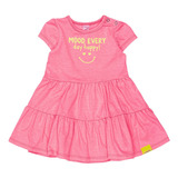 Vestido Bebê Menina Midi Rosa Neon Momi