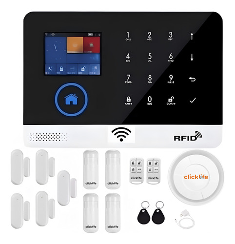 Alarma Wifi Casa Negocio Inalámbrica Kit 9 Sensores Alexa 