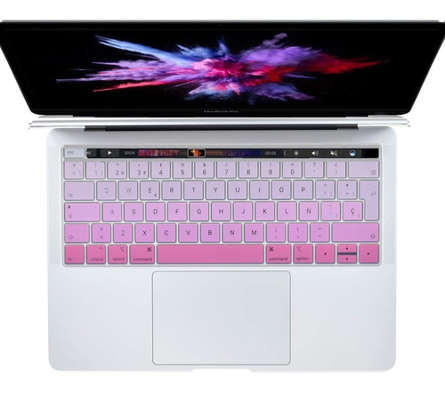 Cubre Teclado Español Macbook 16 A2141 A2289 A2251 Morado