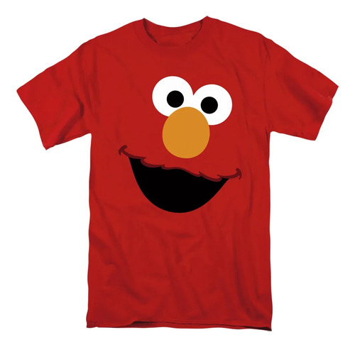 Camiseta Con Licencia Elmo Face De Sesame Street Para Adulto