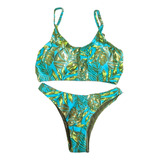 Traje De Baño Brasileño Bikini Reversible