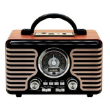 Receptor Radio Retro Vintage Bt Fm Mp3 Usb Sd Audiolab