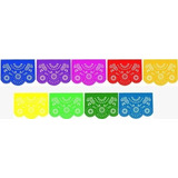 Decoración Papel Picado Arcoiris 30 Tiras 5.5 Mtrs Cada Tira