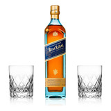 Whisky Johhnie Walker Blue 750cc + Vasos Tallados Regalos