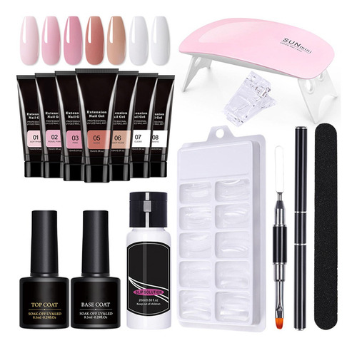 Kit De Herramientas Para Manicura Polygel 7 Colores