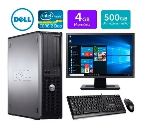 Desktop Barato Dell Optiplex Int C2duo 4gb Ddr3 500gb Mon17w