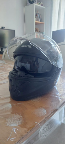 Casco Moto Mac Speed 2.0 Negro Mate Doble Visor