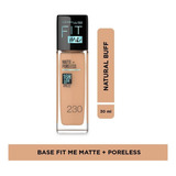 Base De Maquillaje Líquida Maybelline Fit Me Matte + Poreless- Base De Maquillaje Maybelline Fit Me Matte + Poreless De 30ml Tono 230 Natural Buff - 30ml 30g