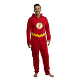 Pijama Mameluco Disfraz De Flash Para Hombres Adultos