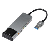 Adaptador De Placa De Som Usb, Adaptador De Áudio Externo,