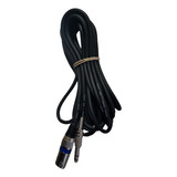 Cabo P/ Microfone P10 Stereo X Xlr Macho 5 Metros Balanceado