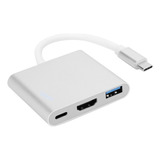 Adaptador 3 En 1 De Tipo C A Tipo C Hdmi Usb 3.0 Multipuerto