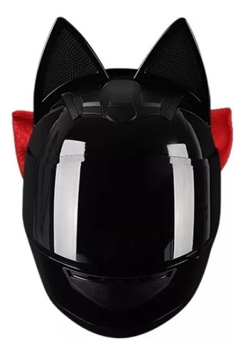 Casco De Moto Con Orejas De Gato Para Mujer Con