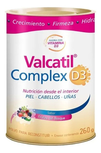 Valcatil Complex D3 Piel Pelo Y Uñas Lata En Polvo 260g