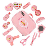 Set De Maquillaje Y Peluquería Infantil De Madera