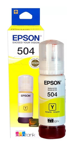 Tinta Epson Original T504 T504420-al Color Amarillo 70 Ml