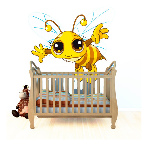 Vinilo Adhesivo Pared Infantil Abejas 100cms Full Color