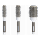 Set 3 Cepillos Térmicos Brushing Alisado Gris